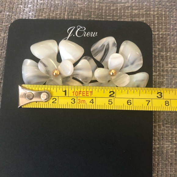 J Crew Big Flower Fashion Earrings NWT hypoallergenic posts 1 1/2” - Picture 3 of 5